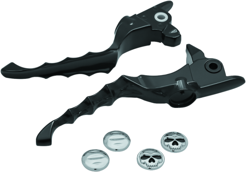 Kuryakyn 1983 Zombie Lever Set 17-Up Touring Gloss Black