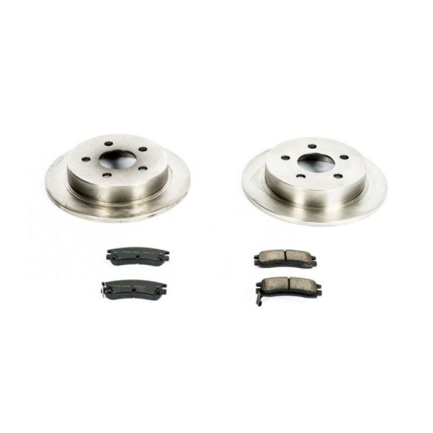 PowerStop KOE1558 OE Stock Replacement Low-Dust Ceramic Brake Pad and Rotor Kit