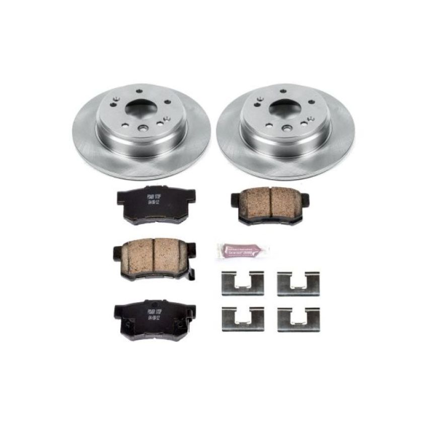 PowerStop KOE2308 OE Stock Replacement Low-Dust Ceramic Brake Pad and Rotor Kit