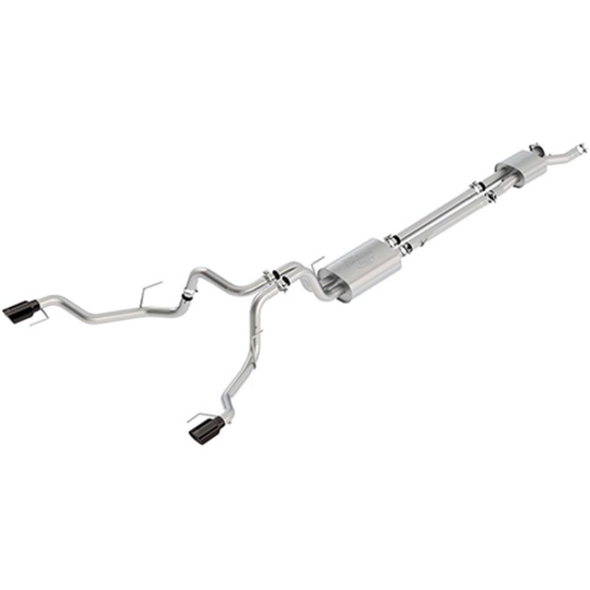 Ford Racing M-5200-F15RTB 2017-2020 F-150 Raptor 3.5L Cat Back Touring Exhaust System-Black Tips