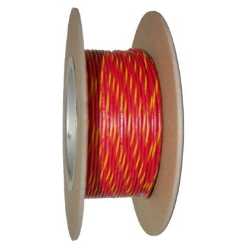 NAMZ NWR-24-100-20 OEM Color Primary Wire 100ft. Spool 20g - Red/Yellow Stripe