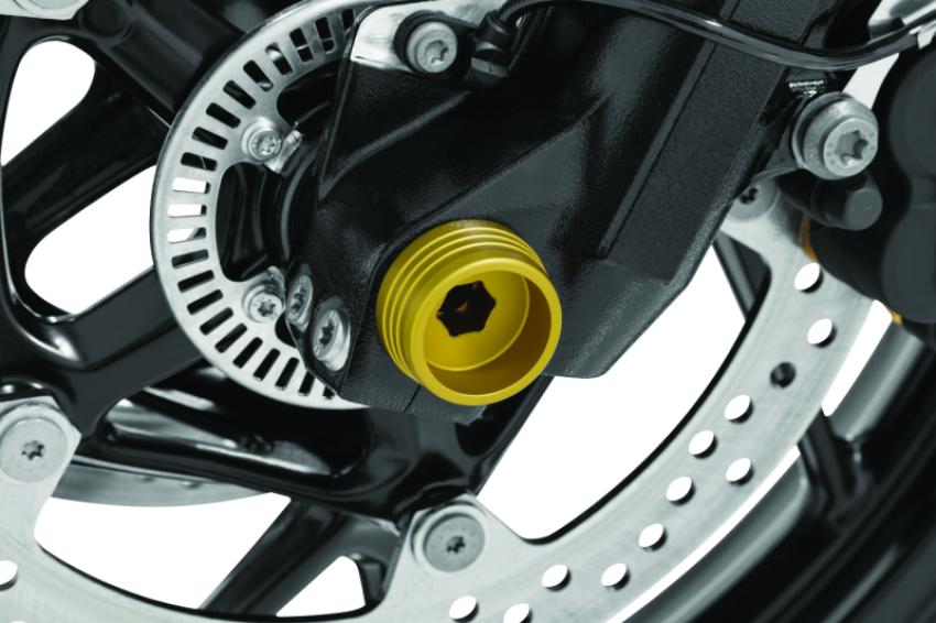 Kuryakyn 3810 Lodestar Front Axle Slider Gold