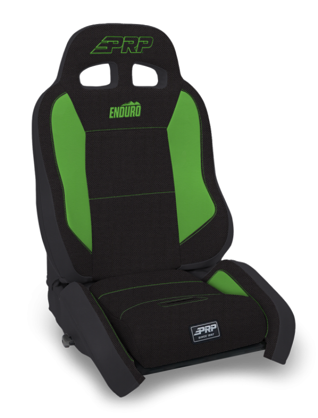 PRP Seats A9001044-50-W PRP EnduroCrawl Reclining Suspension Seat - Black/Green Tweed - Driver