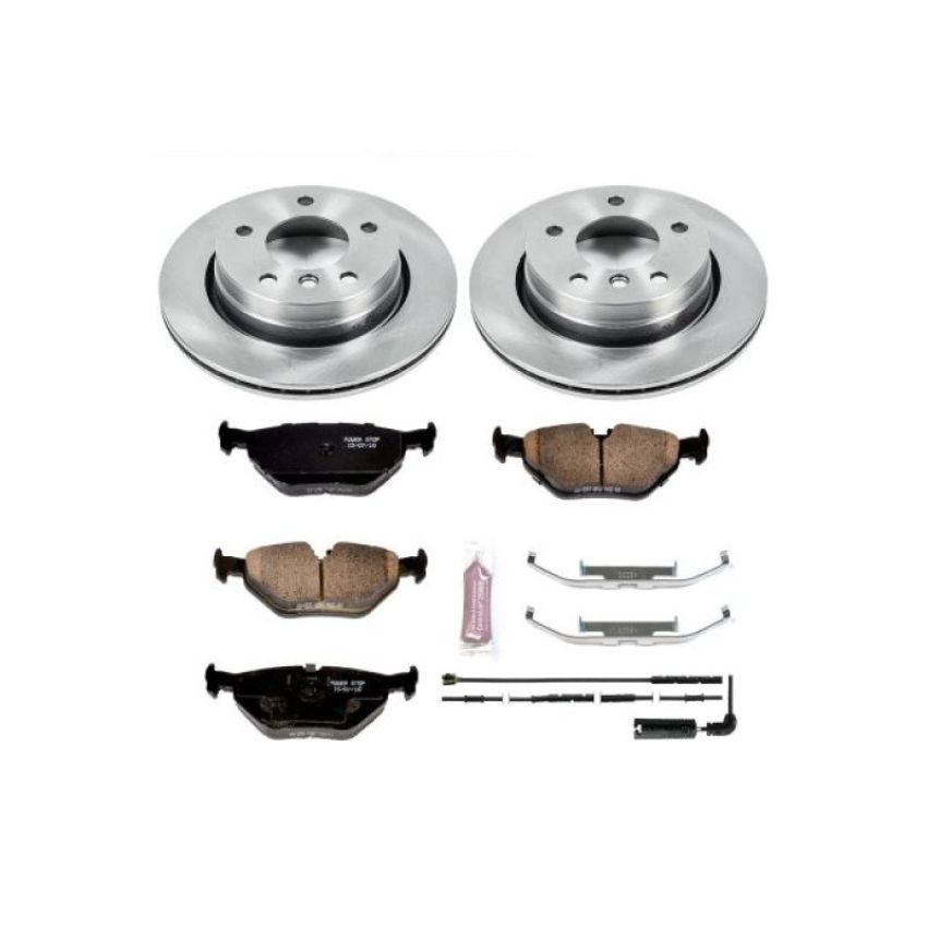 PowerStop KOE613 OE Stock Replacement Low-Dust Ceramic Brake Pad and Rotor Kit