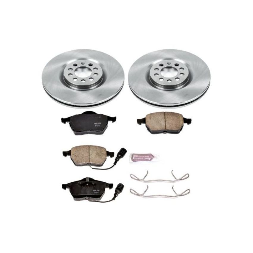 PowerStop KOE914 OE Stock Replacement Low-Dust Ceramic Brake Pad and Rotor Kit