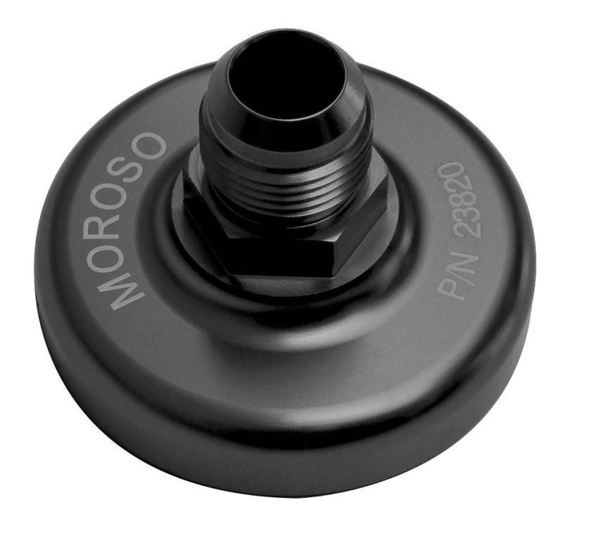 Moroso 23820 Ford Small Block Oil Filter Block-Off Plate