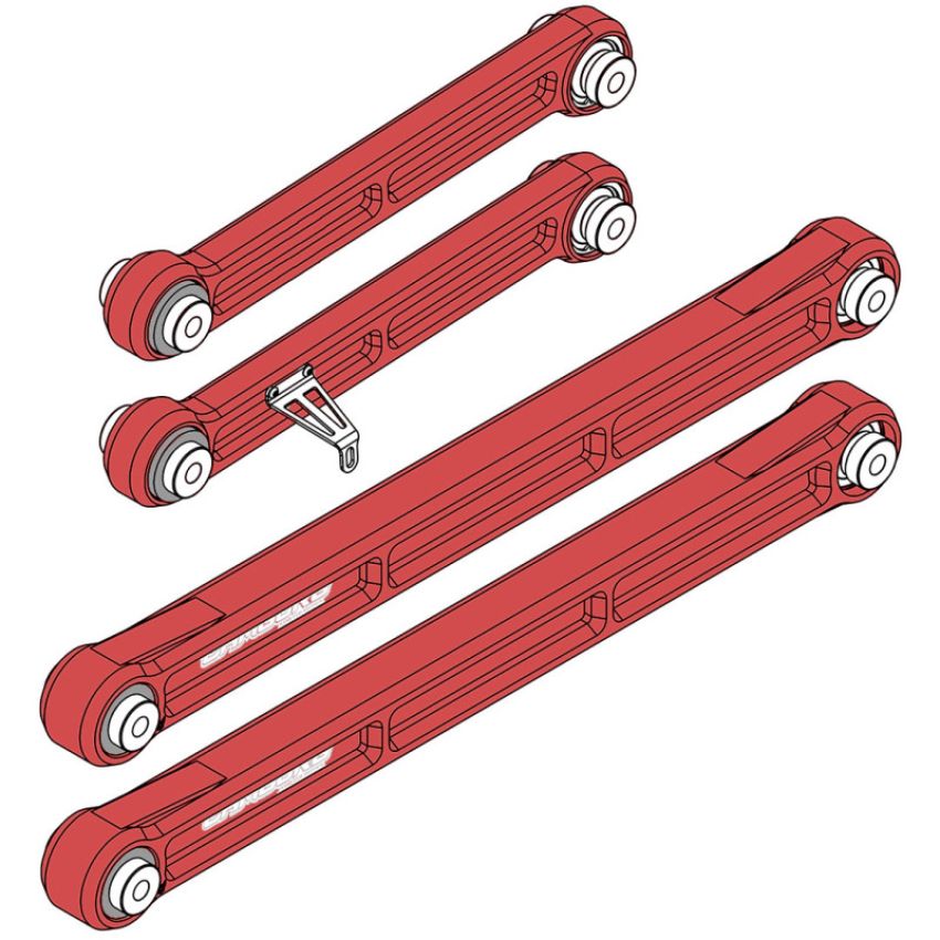 Camburg CAM-320029-RED Toyota Tundra 2WD/4WD 22-23 KINETIK Series Rear Billet Trailing Arm Kit (Red)