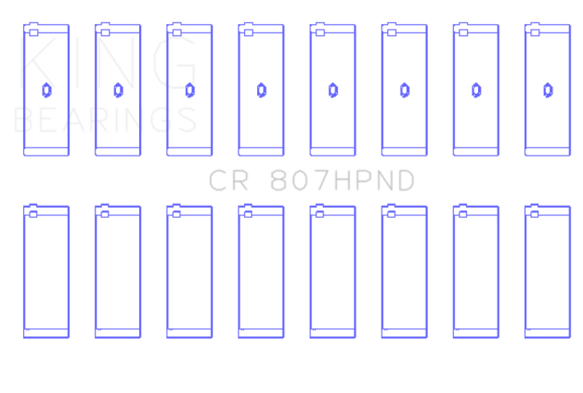 King Engine Bearings CR807HPND010X King Chevy LS1 / LS6 (Size 010X) Performance Rod Bearing Set