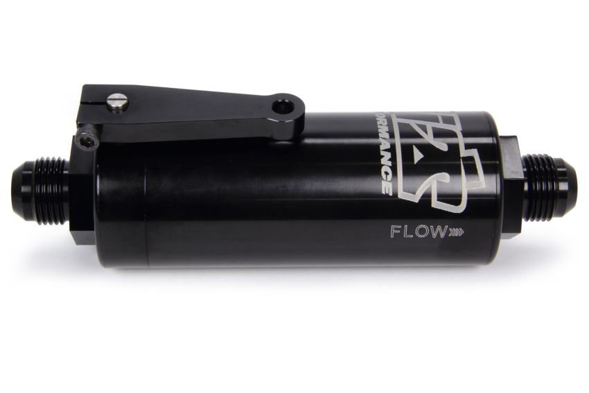 Ti22 PERFORMANCE TIP5510 10 AN Fuel Filter With Shutoff Black 100 Micron