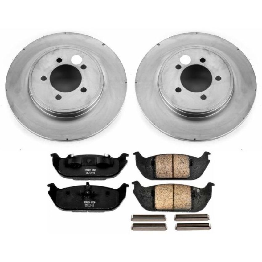PowerStop CRK3025 Genuine Geomet Coated Rotor and Low-Dust Ceramic Brake Pad Kit