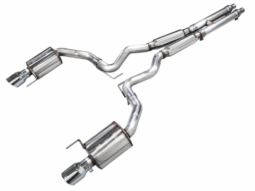 AWE Tuning 3015-32650 AWE 2024 Ford Mustang GT Fastback S650 RWD Touring Catback Exhaust w/ Dual Chrome Silver Tips