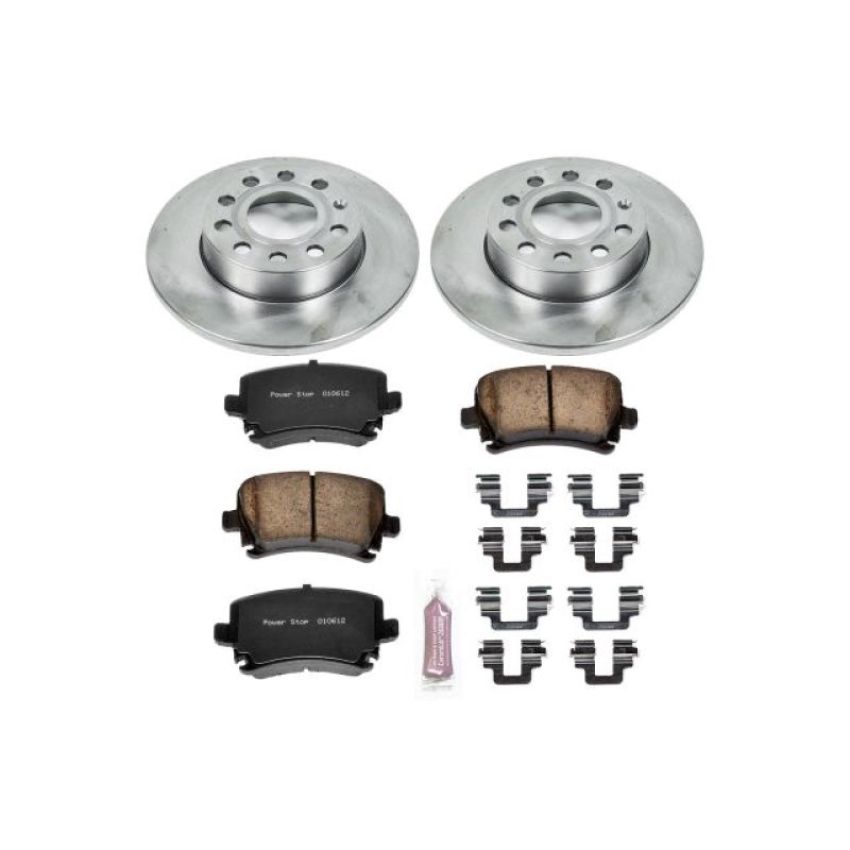 PowerStop KOE4627 OE Stock Replacement Low-Dust Ceramic Brake Pad and Rotor Kit