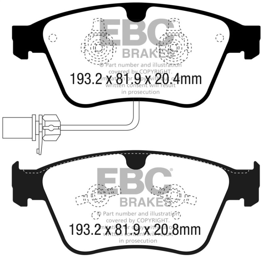 EBC Brakes DP42317R Yellowstuff Street And Track Brake Pads
