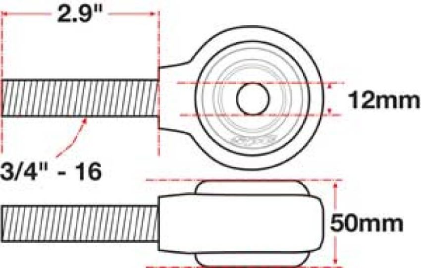 SPECIALTY PRODUCTS COMPANY 15773 XAXIS ROD END BALL JOINT