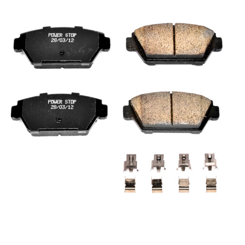 PowerStop 17-329 PowerStop - Z17 Low-Dust Ceramic Brake Pads with Hardware