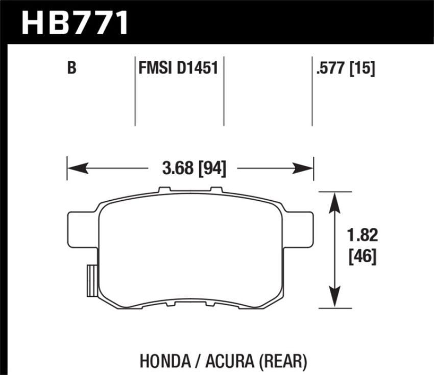 Hawk Performance HB771B.597 HPS 5.0 Disc Brake Pad