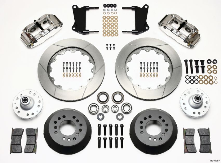 Wilwood 140-9804-P Narrow Superlite 6R Front Hub Kit 14.00in Polished 67-69 Camaro 64-72 Nova Chevelle