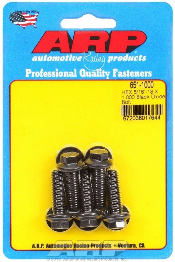 ARP ARP651-1000 Bolt Kit - 6pt. (5) 5/16-18 x 1.000