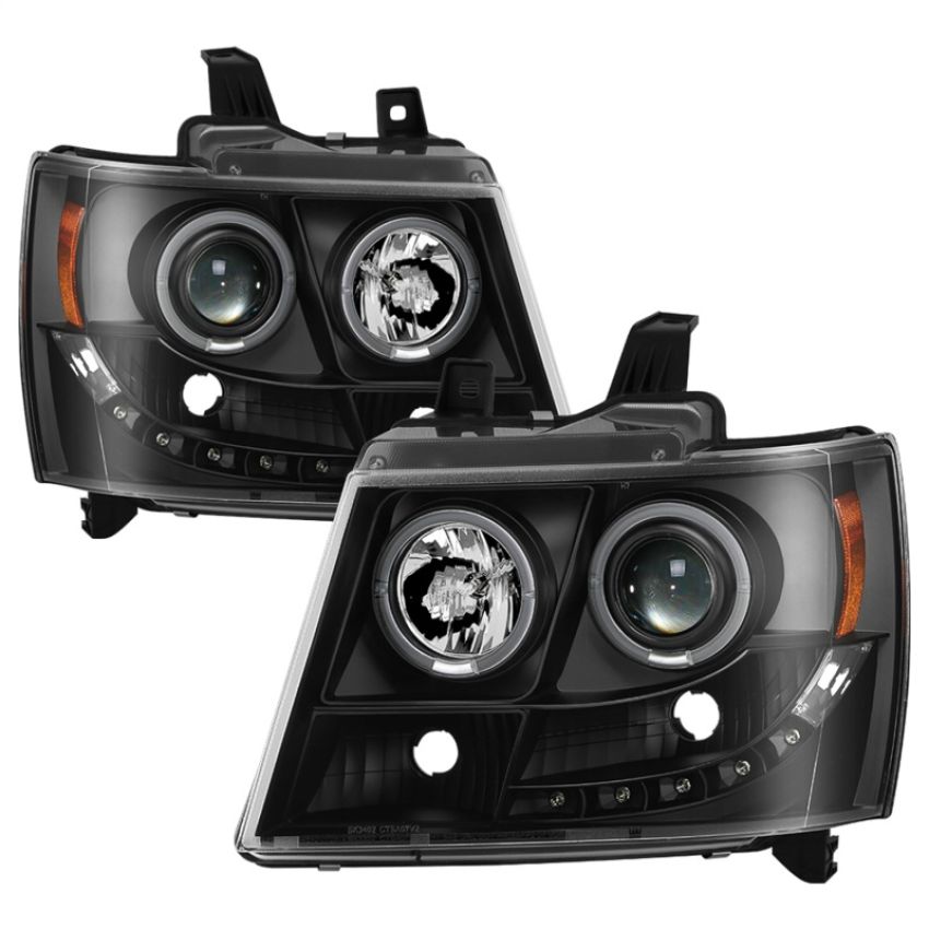 SPYDER 5085979 Projector Headlights - LED Halo - Black