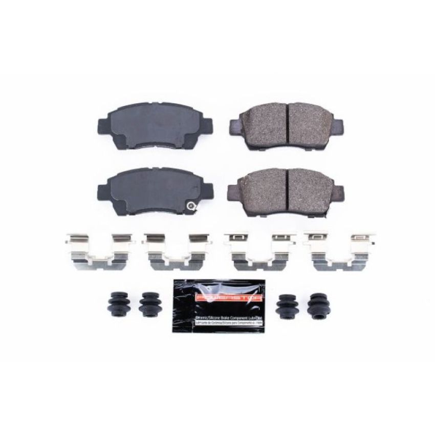 PowerStop Z23-831 PowerStop - Z23 Daily Driver Carbon-Fiber Ceramic Brake Pads with Hardware Kit