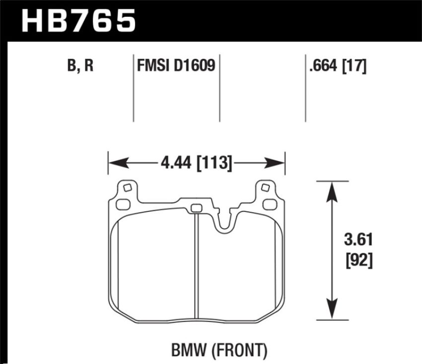 Hawk Performance HB765D.664 ER-1 Disc Brake Pad