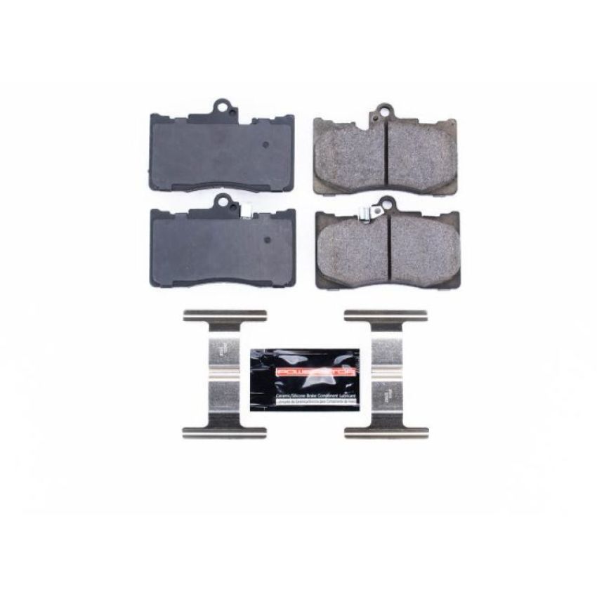 PowerStop Z23-1118 PowerStop - Z23 Daily Driver Carbon-Fiber Ceramic Brake Pads with Hardware Kit
