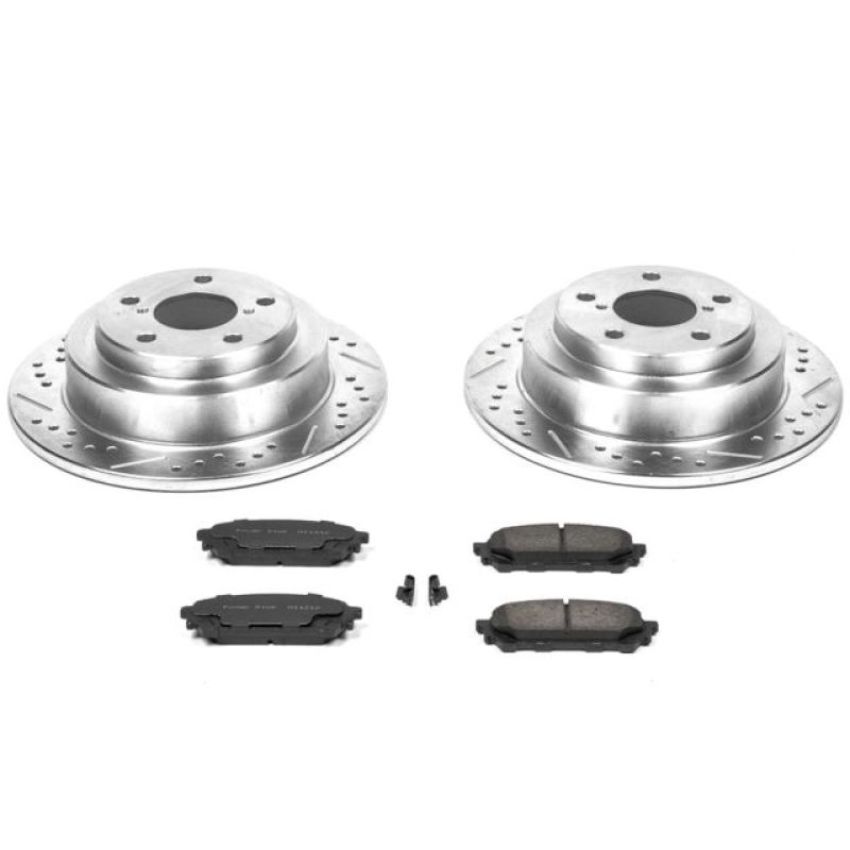 PowerStop K447 Z23 Daily Driver Carbon-Fiber Ceramic Brake Pad and Drilled & Slotted Rotor Kit