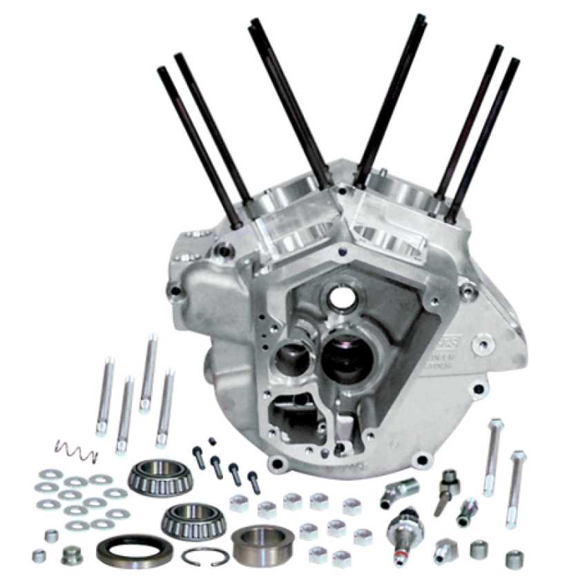 S&S Cycle 31-0000 84-91 BT w/ Stock Bore Super Stock Alternator Style Crankcase -Natural