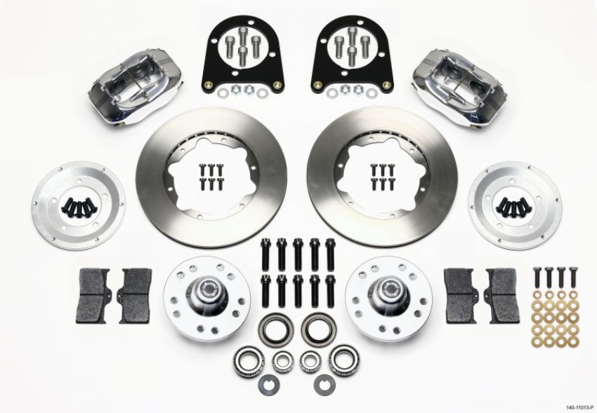 Wilwood 140-11013-P Forged Dynalite Front Kit 11.00in Polished 37-48 Ford Psgr. Car Spindle
