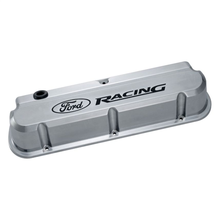 FORD FRD302-138 SBF Alm Valve Cover Set Slant-Edge Polished