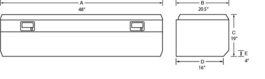 Tradesman 76548 Steel Flush Mount Truck Tool Box (48in.) - Black