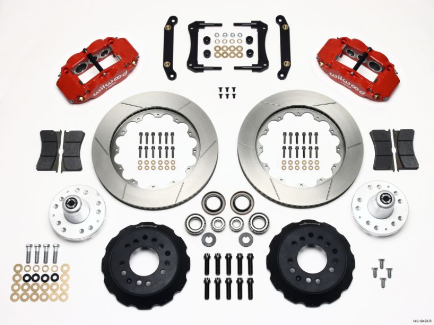 Wilwood 140-10493-R Narrow Superlite 6R Front Hub Kit 14.00in Red 79-81 Camaro