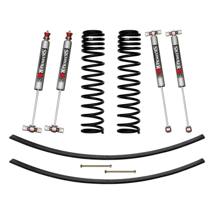 Skyjacker JC301BPMLT 84-01 XJ 3in FR DR Long Travel Coil Suspension Kit w/RR Add A Leafs/M95 Monotube Shocks