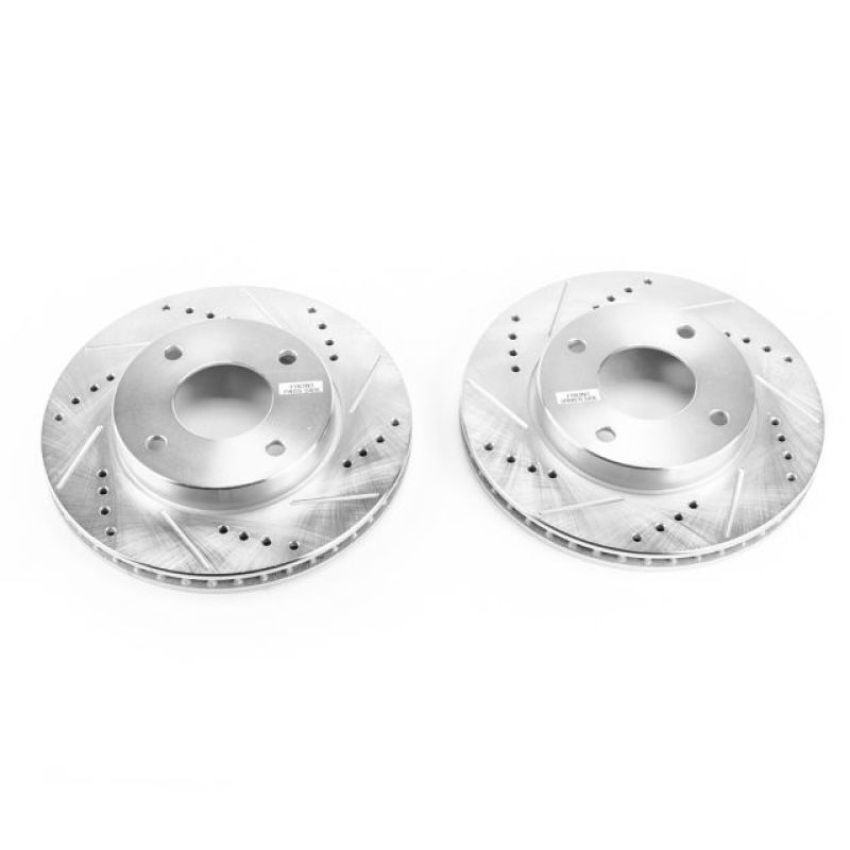 PowerStop JBR1387XPR PowerStop Evolution Performance Drilled, Slotted & Plated Brake Rotor Pair