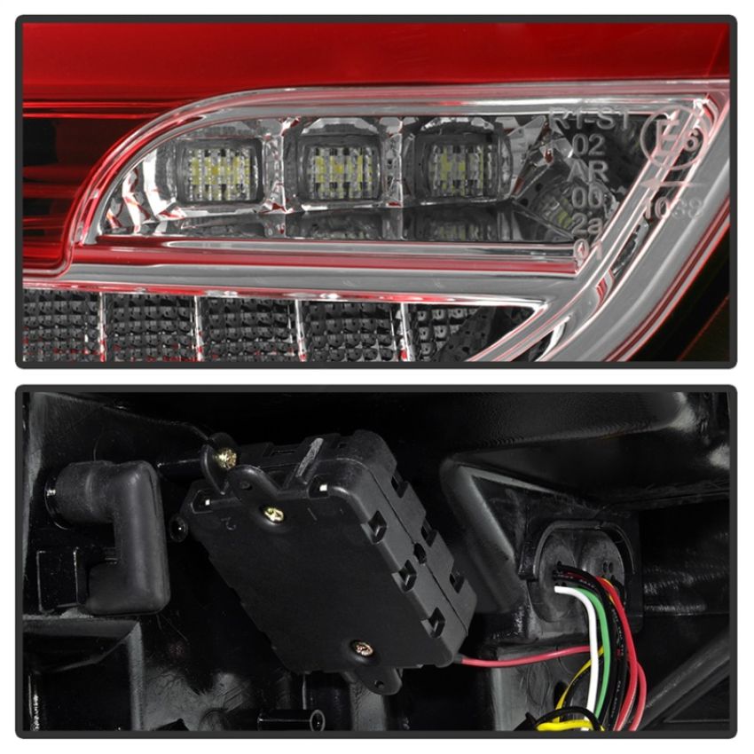 SPYDER 5085726 LED Tail Lights - Red Clear