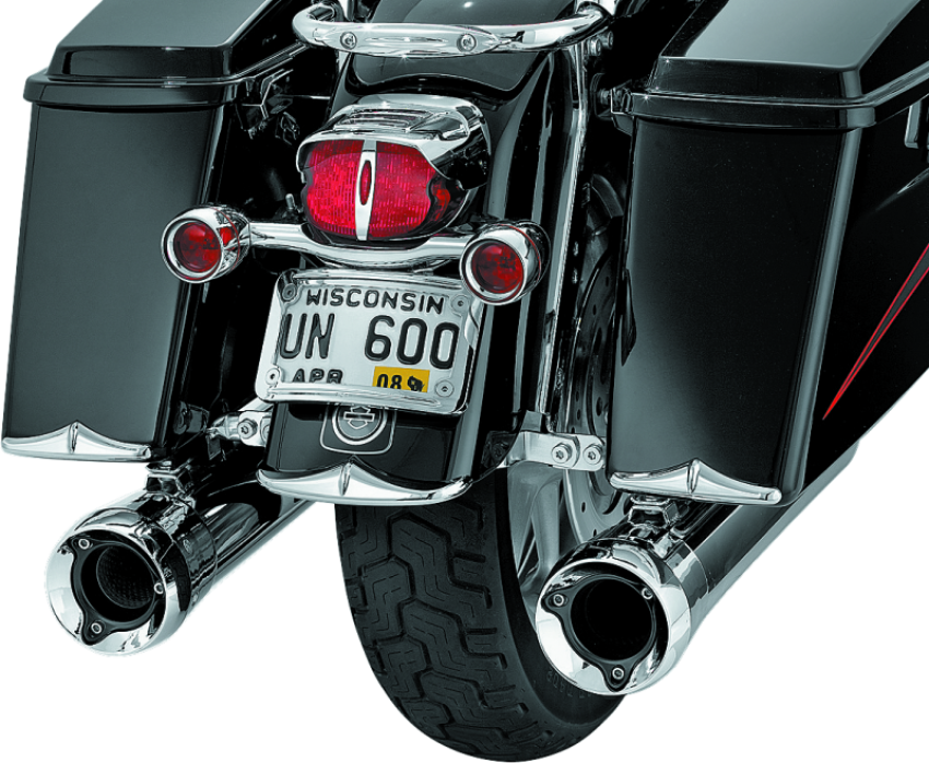 Kuryakyn 8640 Rear Fender Or Saddlebag Accent Tips Chrome (Pair)