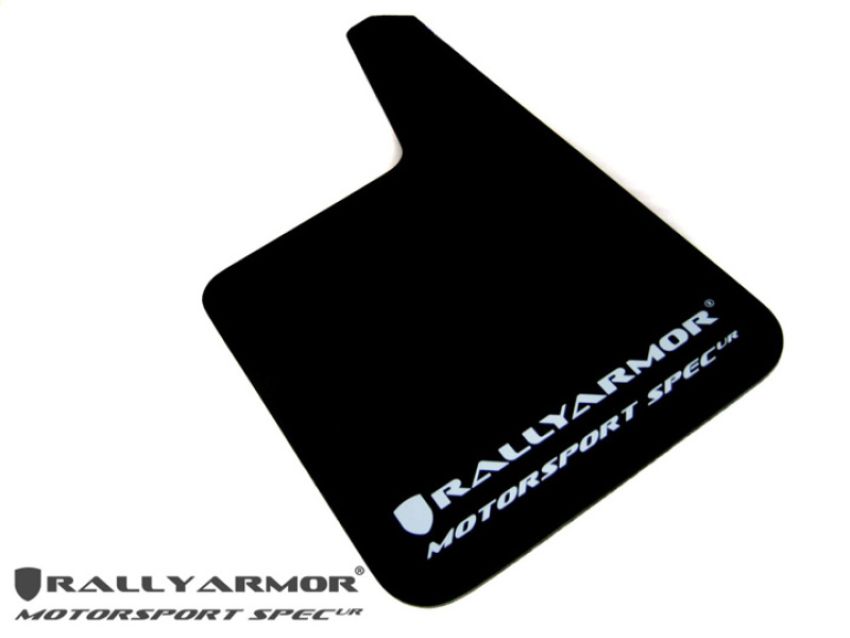 Rally Armor MF20-MSUR-BK/WH Black Mud Flap/White Logo