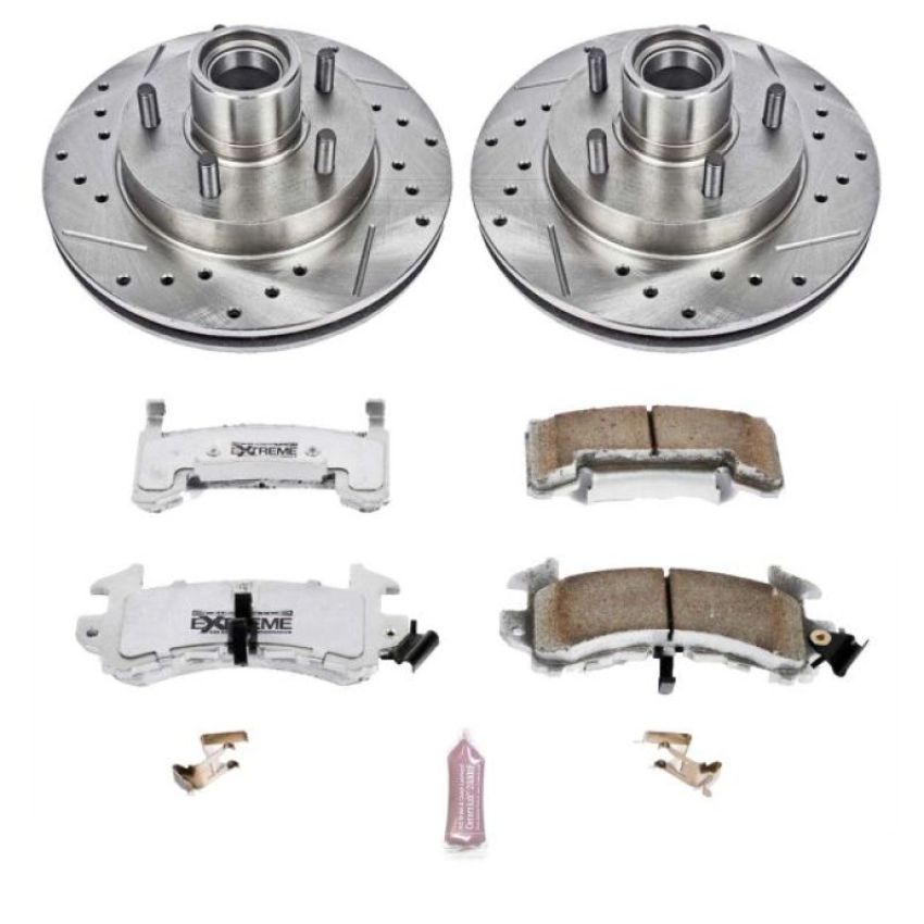 PowerStop K1985-26 Z26 Street Performance Ceramic Brake Pad and Drilled & Slotted Rotor Kit