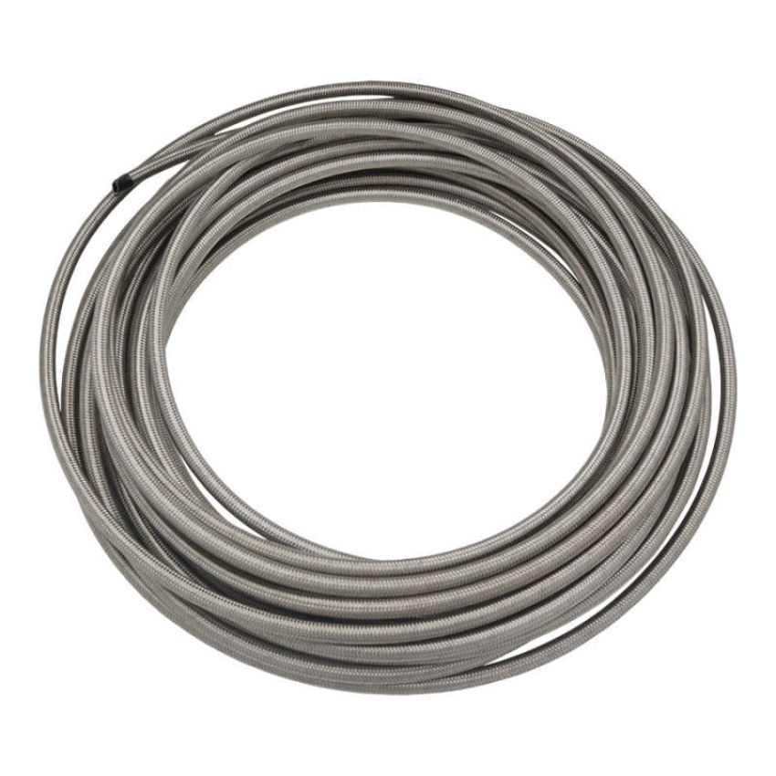 DeatschWerks 6-02-0862-50 8AN Stainless Steel Double Braided PTFE Hose - 50ft