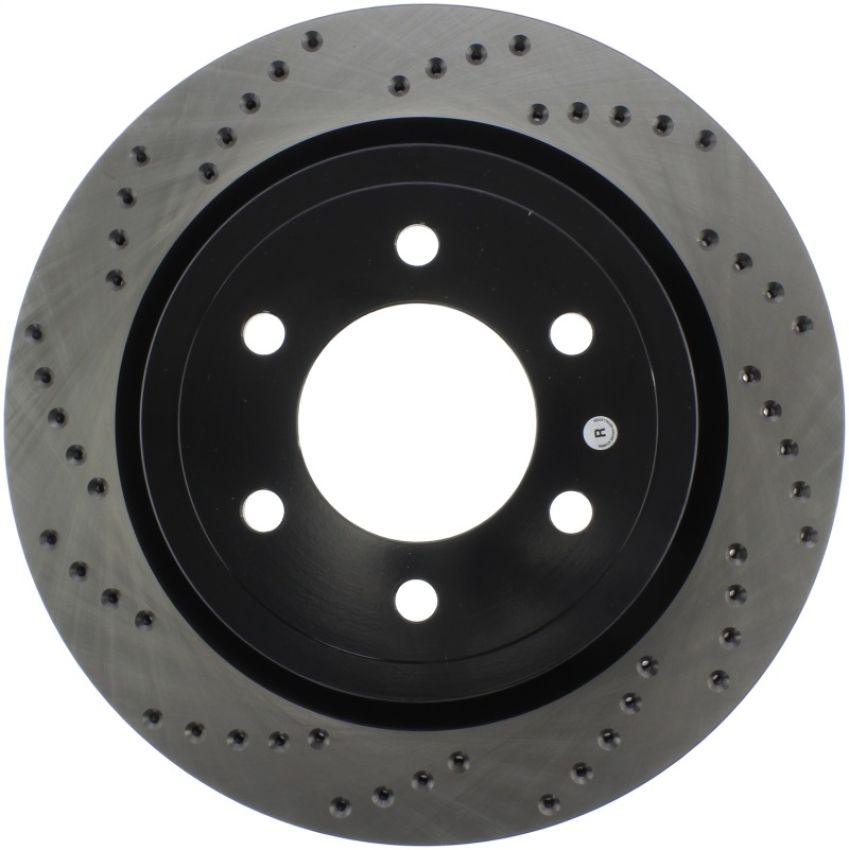 Stoptech 128.65153R 2019 Ford Raptor w/ Electronic Parking Brake Sport Cross Drilled Right Rear Rotor