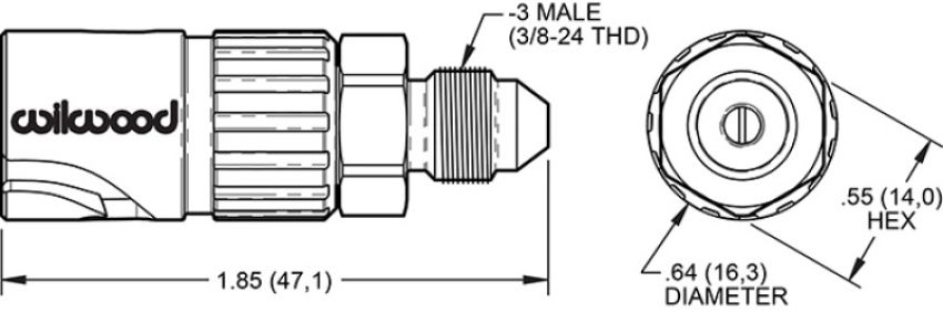 Wilwood 260-16770 Quick Disconnect - Female Side -3 AN