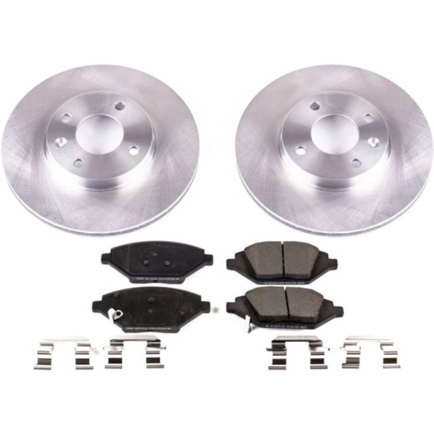 PowerStop KOE7844 OE Stock Replacement Low-Dust Ceramic Brake Pad and Rotor Kit