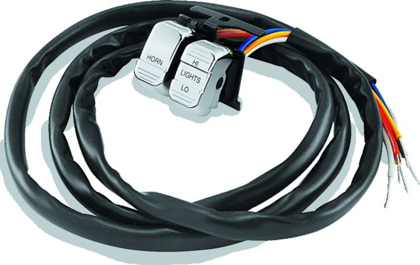 TwinPower 601696 Twin Power 96-13 Big Twin XL V-Rod Chrome Horn/Dimmer Switch Replaces H-D 71597-96 71682-06A