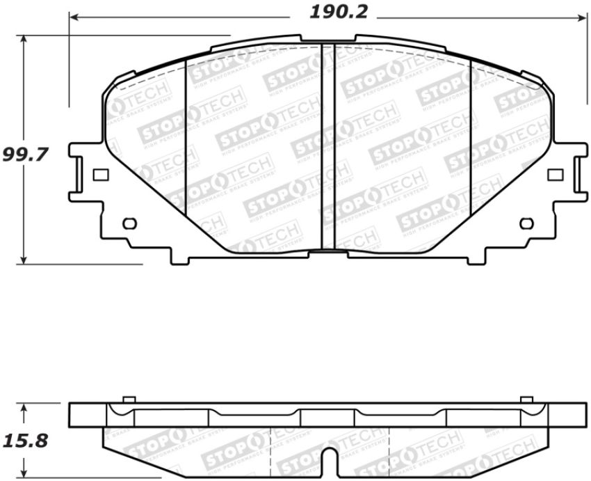Stoptech 308.16280 Street Brake Pads - Front