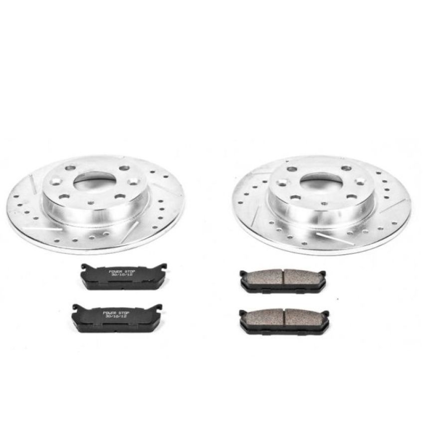 PowerStop K719 Z23 Daily Driver Carbon-Fiber Ceramic Brake Pad and Drilled & Slotted Rotor Kit