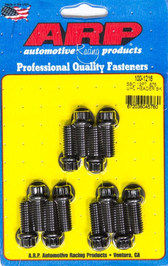 ARP ARP100-1216 Header Bolt Kit - 12pt. 3/8 x .875 UHL (12)