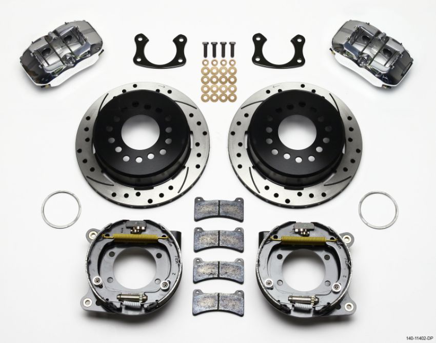 Wilwood 140-11402-DP Dynapro Low-Profile 11.00in P-Brake Kit Drill-Pol New Big Ford 2.36in Offset