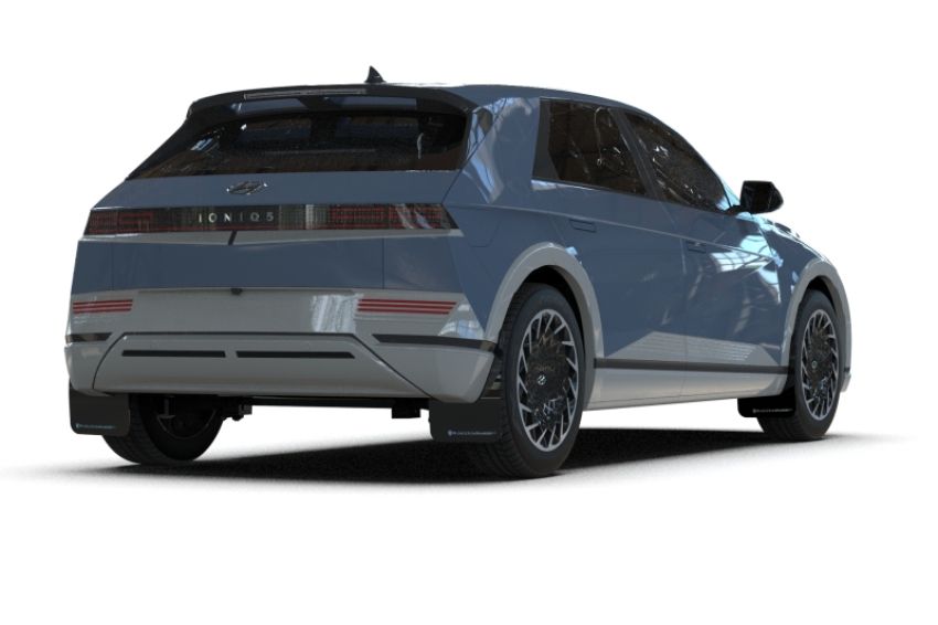 Rally Armor MF137-UR-BLK-PBL Black Mud Flap/Light Blue Logo