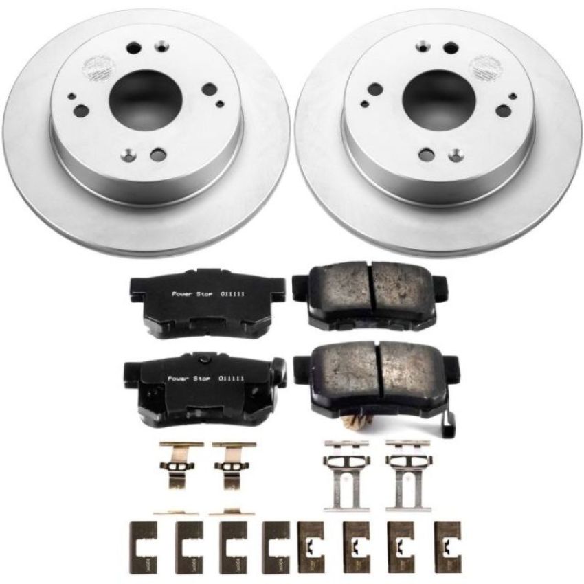 PowerStop CRK701 Genuine Geomet Coated Rotor and Low-Dust Ceramic Brake Pad Kit