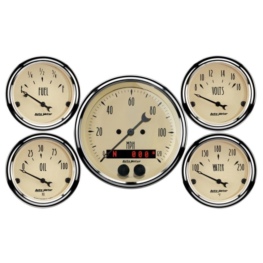 AUTOMETER ATM1850 Antique Beige Gauge Kit w/GPS Speedo